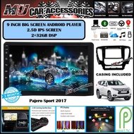 (2RAM 32GB DSP IPS SCREEN)Pajero Sport 2017 9" Inch Android 9 GPS OEM Plug & Play 2 DIN/Double Din P