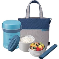 ZO SS 0.64L Lunch Kit with Bag and Chopstick Aqua Blue SL-MEE07