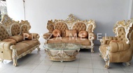 SET Sofa Classic Sultan III Mewah Ukir dan Meja Tamu
