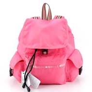 日本 LeSportsac 粉紅色尼龍布 索繩袋口 Medium Voyager 背