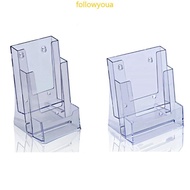 fol Business Card Stand Organizer Transparent Brochure Pamphlet Flyer Holder Display