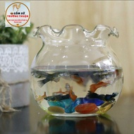 Glass Fish Tank Mini Aquarium with Duck Mouth D9Cm X H11.5Cm - HB04