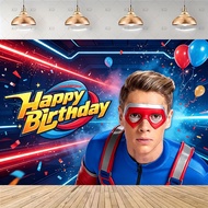 Potdemiel | Henry Danger Birthday Party Decoration Background Kids Boys Superhero Theme Photography 