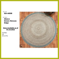 ∈ ❀ ✙ GA-A008 - Abaca Round Carpet Green - Small sizes - Natural material - 40 & 60 inches