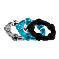 ✚▫℡3PCS Penis Rings with Beads Crystal Particle Cock Ring Delay Ejaculation Sex Toys for Men Time Lasting Erection Penis