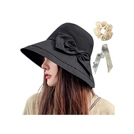 F. ZH UV Cut Hat Women's Hat Hat Wide Actress Lid Ribbon Cut Cut UV Cut Charge 99% Heat