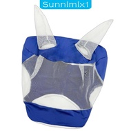 [Sunnimix1] Equine Shield Horse Face Mesh Shield Anti-fly Cover Equestrian Accessories for Outdoor R