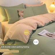 quilted bedsheet fluffy bedsheet set Quilt Student Dormitory Single Pure Cotton Autumn Winter Four-P