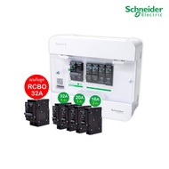 ( โปรโมชั่น++) คุ้มค่า Schneider Set ตู้แสควร์ดี 4ช่อง + เมนเบรกเกอร์กันดูด32A + ลูกย่อยเซอร์กิตเบรก