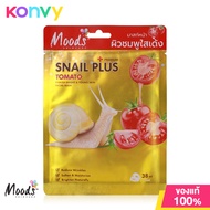 Moods Skin Care Moods Snail Plus Series Tomato Pinkish Bright &amp; Young Skin Facial Mask 38ml มาสก์บำรุงผิวหน้า