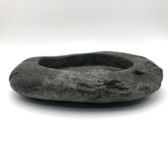 石來運轉-天然河磨石盤煙灰缸硯台書畫墨池擺件飾品盤/送禮/造景/