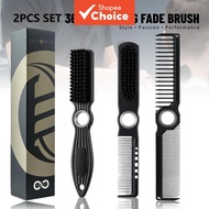 Rotating 360° Dual-Sided Barber Fade Comb Neck Duster Styling Salon Haircut Tool