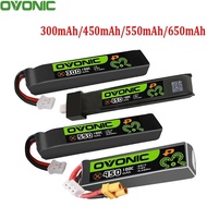 5PCS OVONIC 1S 2S Lipo Battery 350mAh/450mAh/550mAh/650mAh Lipo Battey With BT2.0/ PH2.0/XT30 Plug f