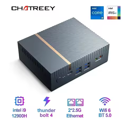 Chatreey Gaming Mini PC IT12 Intel Core i5 1340P i7 1360P i9 12900H 13900H Desktop Computer 4K@60hz 