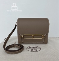 🌈Hermes🧡Mini Roulis 19🧡大象灰金扣🌈99新🌟Swift皮🌟roulis19🌟miniroulis🌟roulis🌟愛馬仕🌟