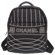 香奈兒運動系列 Coco Mark CHANEL Logo 尼龍黑 10 系列雙肩包 黑色 1480 [二手] 香奈兒