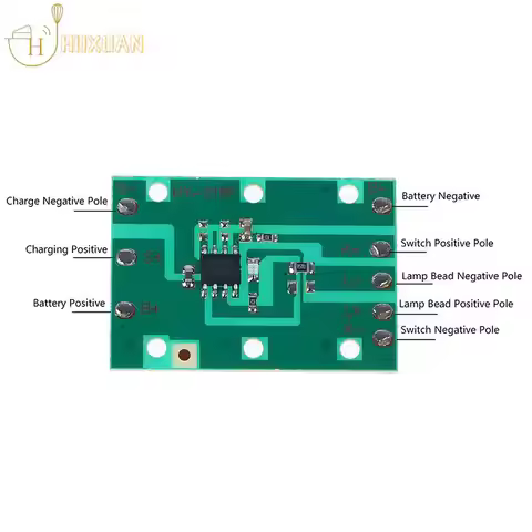 1Pc Green Universal Headlamp Circuit Board 3.7V Zoom Fixed-focus Headlamp Circuit Board Strong And W