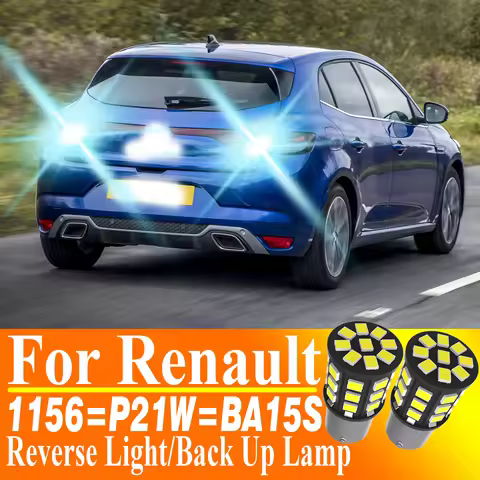 2pcs P21W Led Reverse Light Backup Lamp 1156 BA15S Bulb 12v For Renault Megane 2 3 Scenic Clio Grand