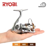 RYOBIรอกตกปลา500 800 1000ตกปลาปั่นรีล3 + 1BBอัตราทดเกียร์5.2:1สูงสุดลาก3กิโลกรัมคันเบ็ดสำหรับน้ำเค็ม