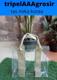 tas mika transparan/ tote bag mika/ hand bag mika bening -SEDIA JUGA - tas selempang wanita/tas sele