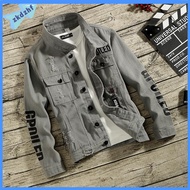 Ready Stock jaket jeans lelaki denim coat Autumn denim jacket mens Korean casual jacket teen slim versatile gown mens tr