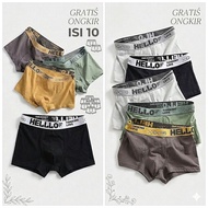 Bundle of 10Pcs Boxer Briefs for Adult Men Fashion Men Hello On Me Cook High Quality