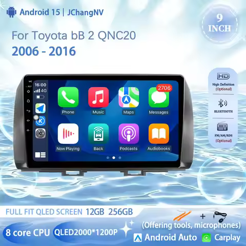 For Toyota bB 2 QNC20 2006 - 2016 Car Radio Multimedia Video Player Navigation stereo GPS Android 15