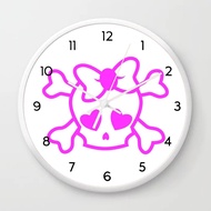 Jam Dinding Emo cartoon skull 20CM