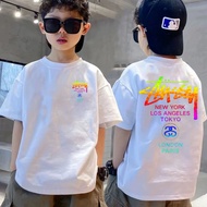 2026 children's t shirt round neck 100% Premium cotton unisex size 2/3 to 12/13 2024 Kids T shirt mj