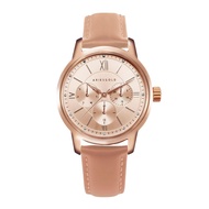 ARIES GOLD URBAN ETERNAL ROSE GOLD STAINLESS STEEL L 1028 RG-BEI DUSTY PINK LEATHER STRAP WOMEN'S WATCH