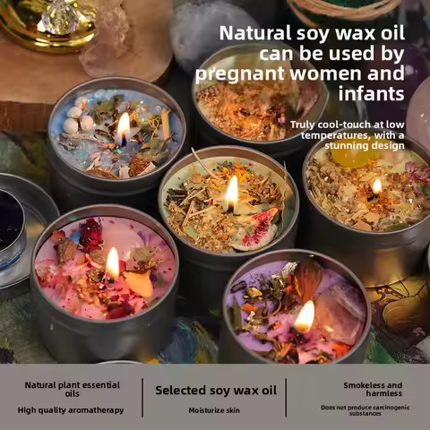 Black Scented Candle, Wild Lily of the Valley & Lavender & Rose Scent, Smokeless Home Fragrance Prem