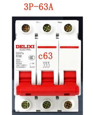 DZ47S Circuit Breaker 3P 63A Air Switch Household Leakage Protection Three-phase