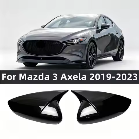 Car Side Rearview Mirror Cover Side Wing Mirror Cover For Mazda 3 Axela 2019-2023 OX Horn Wing Mirro