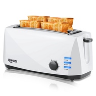 Toaster Household Bread Toaster4Long-Sleeve Breakfast Machine Multi-Functional Toaster Wide Double S