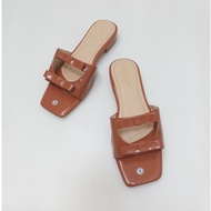 Jenny in Tan - 1 inch Heels Sandals