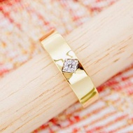 [ 📌พร้อมส่ง ]แหวนเพชรแท้ 💎 เพชรเบลเยี่ยมคัต น้ำ100 ทองคำแท้9K (ทอง37.5%) ขายได้ มีการ์ดรับประกัน [9KPRB245]