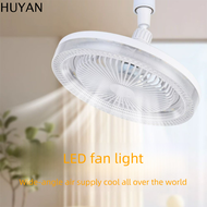 HUYAN 2 trong 1 Đèn quạt LED Vít E27 Có thể xoay Quạt trần có đèn LED Đèn chiếu sáng với điều khiển