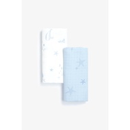 ผ้าอ้อมมัสลิน Mothercare you, me and the sea extra-large muslins - 2 pack UB534