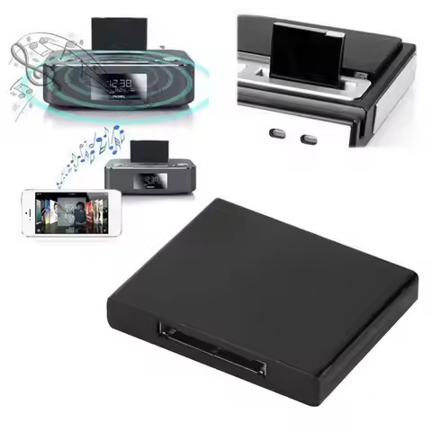 30 Pin Bluetooth v5.1 A2DP Music Receiver Bluetooth Adapter for iPod For iPhone 30 Pin Dock Station 