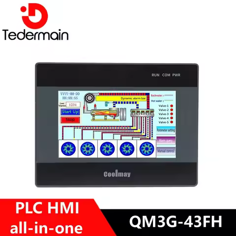 Coolmay 4.3 inch integrated HMI PLC controller QM3G-43FH industrial all in one plc programmable logi