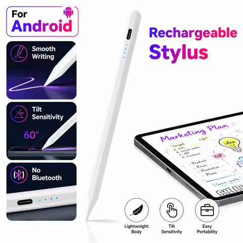 Capacitive Stylus for Xiaomi Pad 7 Pro Samsung Galaxy Tab A9 Rechargeable Stylus Pen for Redmi Pad P