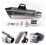 Spot 38-51mm Akrapovic Slant Exhaust Pipe Premium Stainless Steel CanisterPipe Tailpipe Akrapovic