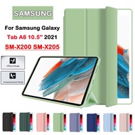 High Quality Leather PU Soft Back Cover For Samsung Galaxy Tab A8 10.5'' 2021 SM-X200 SM-X205 Honeycomb Flip Stand Tablet Protective case Tab A8 a8 10.5'' shell