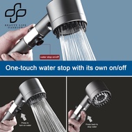 High-pressure Shower Head for Low Water Pressure Family-friendly Shower Head 3-mode High Pressure Handheld Shower Head with Silicone Nozzles for A Relaxing for Southeast