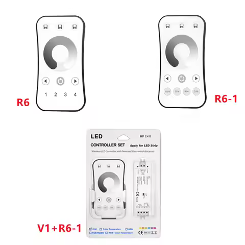 SKYDANCE 1 zone/4 zone 2.4G HZ Touch remote Wireless dimming LED strip Controller V1+R6-1 for single