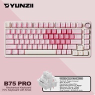 YUNZII B75 Pro Pink Tri-mode Mechanical Keyboard (KeyEng) | รับประกัน 1 ปี YUNZII B75 Pro Pink Milk 