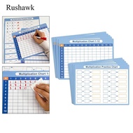 Rushawk 10Pcs Multiplication Chart Whiteboard Math Handwriting Table Times Table