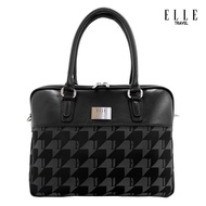 Elle Travel Dido Collection กระเป๋าสะพายข้าง 11"นิ้ว Womans Computer Document Bag Business Bag Houndstooth Jacquard And Leather #82339