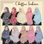 Tudung bawal chiffon sakura by hijab galeria