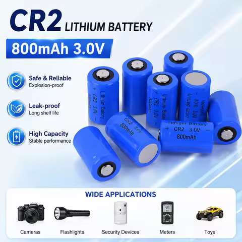 PURFIELD CR2 3V 800mAh Alkaline Non-Rechargeable Dry Battery Replacement Power Cell for Remote Contr